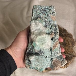 ✨🧜‍♀️>1kg Rare Chrysocolla Druzy Slab – A True Mermaid Ocean Dream! 🧜‍♀️✨